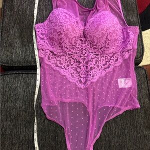 INC International Concepts Pink Lace Bodysuit